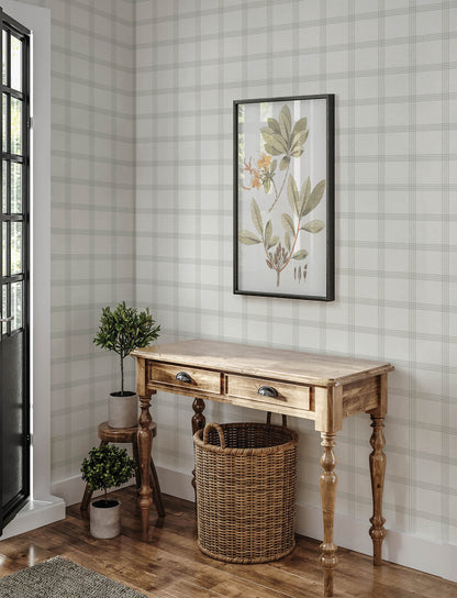 Wildflower Twain Plaid Wallpaper