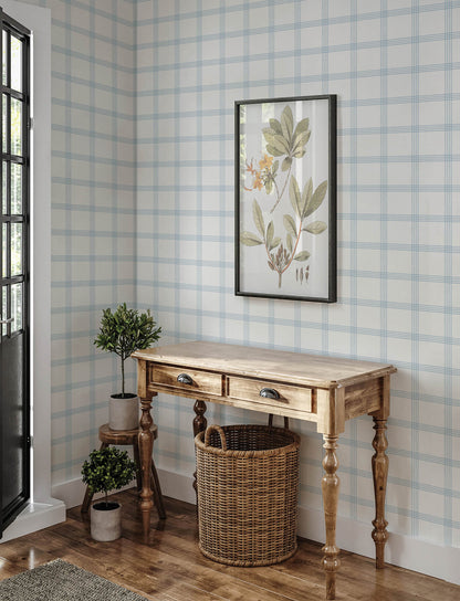 Wildflower Twain Plaid Wallpaper