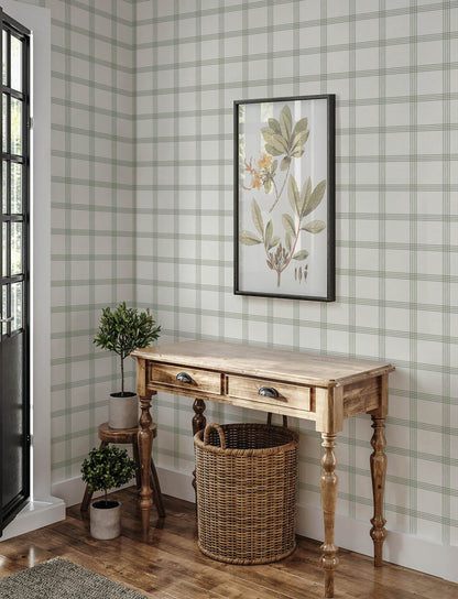 Wildflower Twain Plaid Wallpaper
