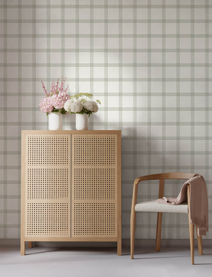 Wildflower Twain Plaid Wallpaper