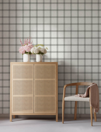 Wildflower Twain Plaid Wallpaper