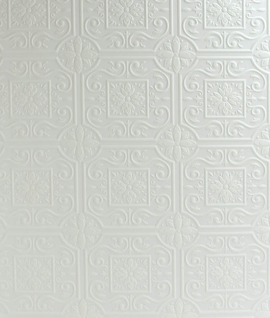 Wildflower Ibold Tin Ceiling Paintable Wallpaper