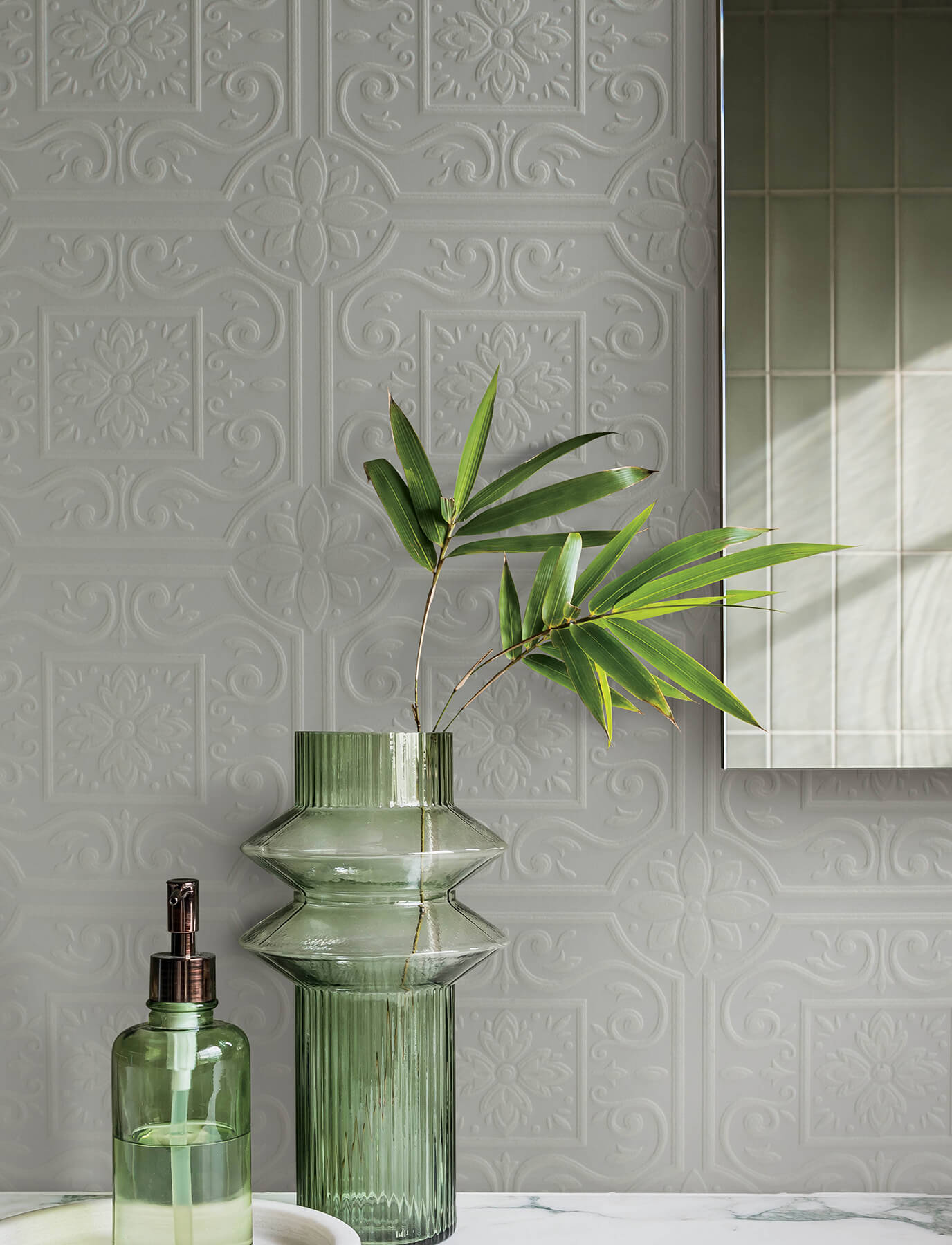 Wildflower Ibold Tin Ceiling Paintable Wallpaper