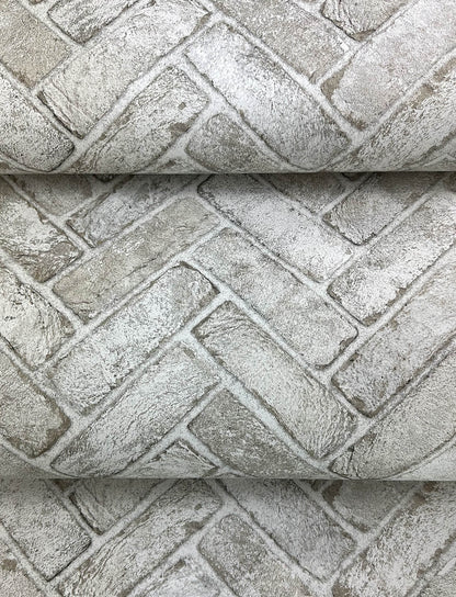 Wildflower Cannelle Brick Wallpaper