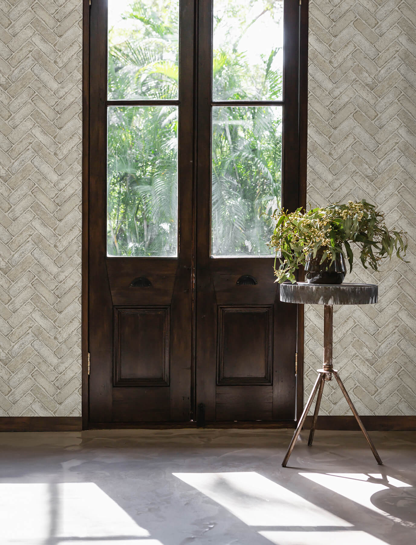 Wildflower Cannelle Brick Wallpaper