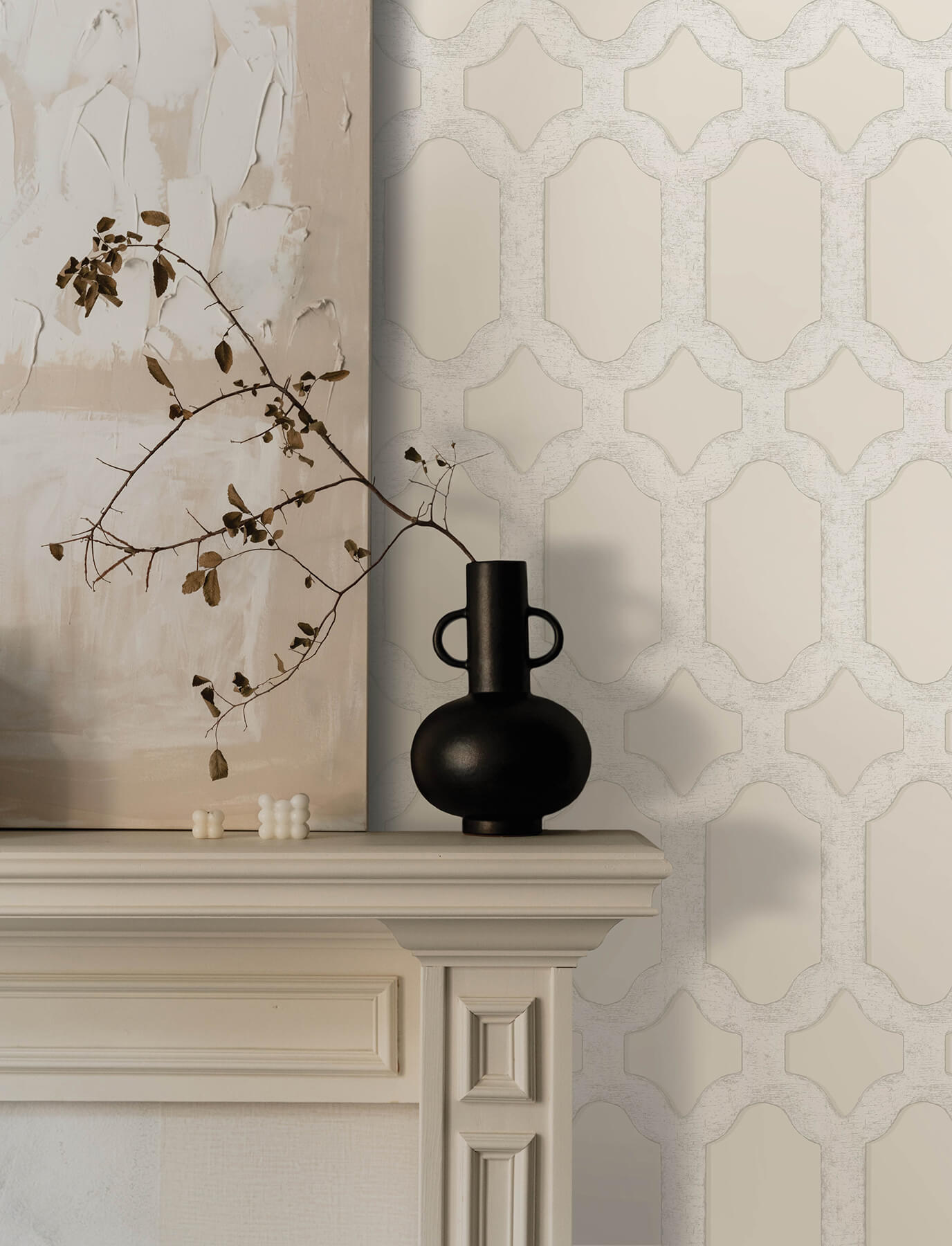 Wildflower Chervil Trellis Wallpaper