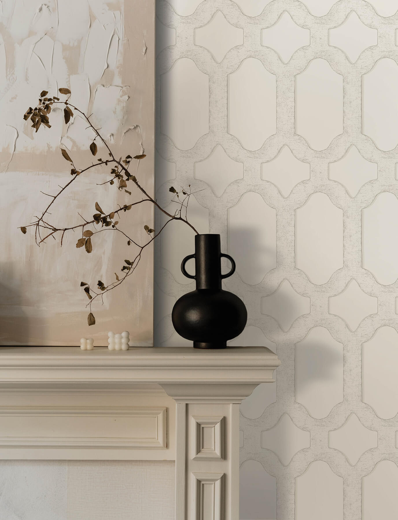Wildflower Chervil Trellis Wallpaper