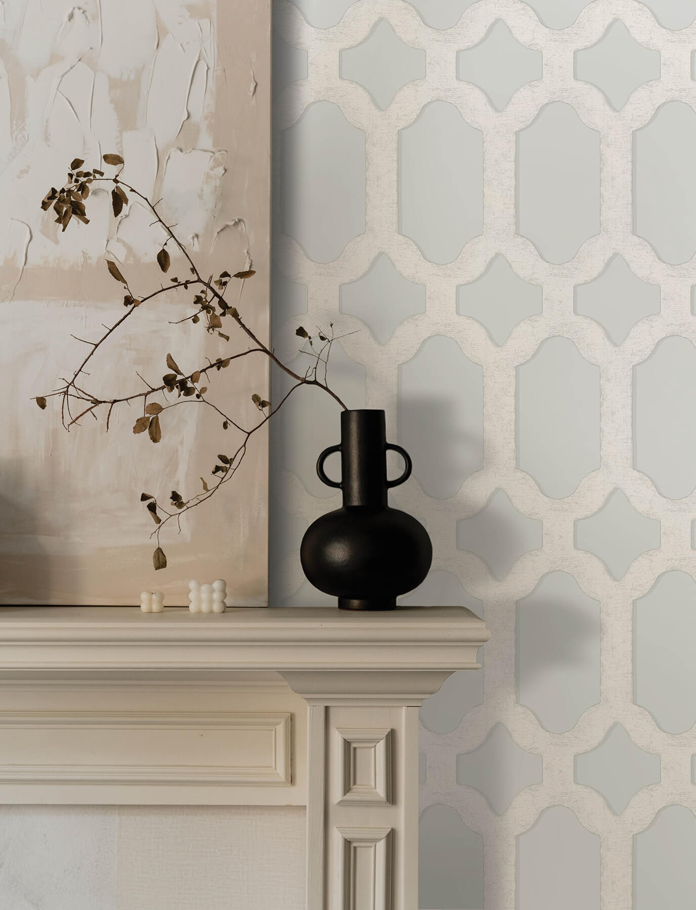Wildflower Chervil Trellis Wallpaper