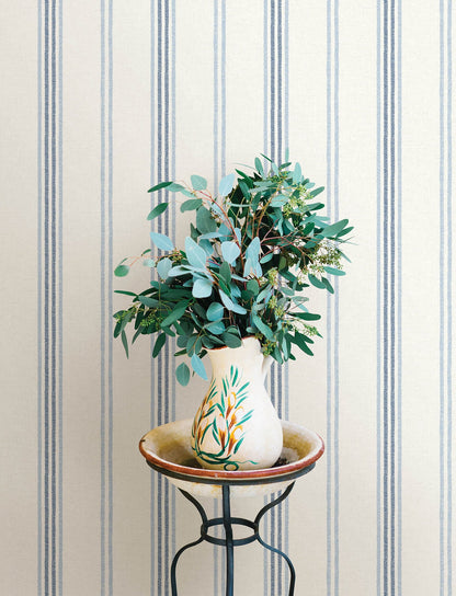 Wildflower Lovage Stripe Wallpaper