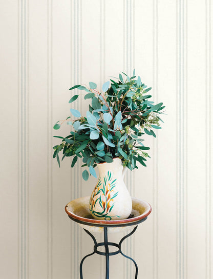 Wildflower Lovage Stripe Wallpaper