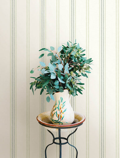 Wildflower Lovage Stripe Wallpaper
