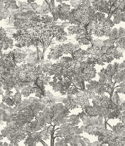 Wildflower Spinney Toile Wallpaper