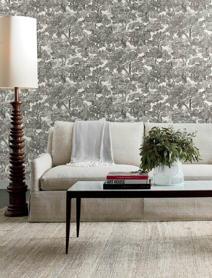 Wildflower Spinney Toile Wallpaper