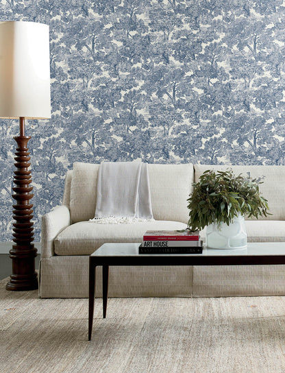 Wildflower Spinney Toile Wallpaper