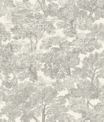 Wildflower Spinney Toile Wallpaper