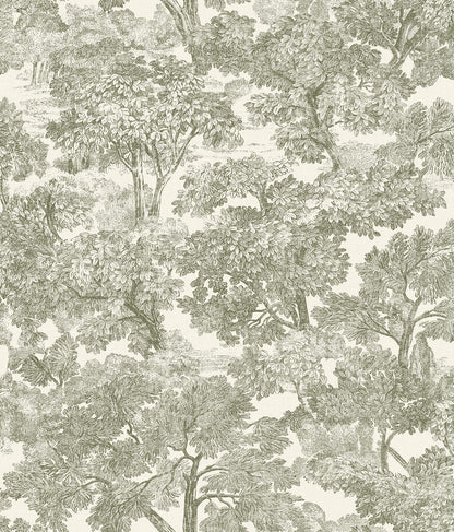 Wildflower Spinney Toile Wallpaper