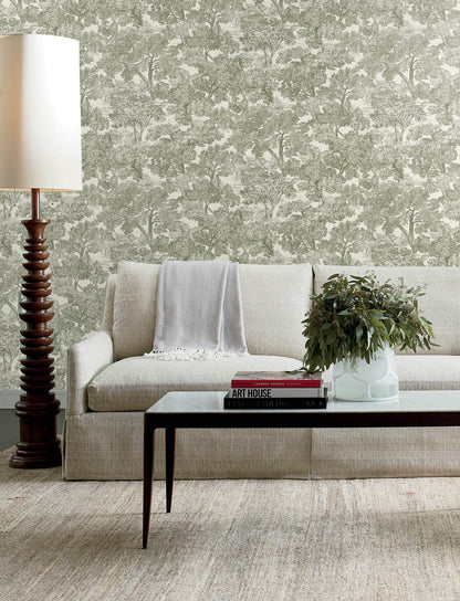 Wildflower Spinney Toile Wallpaper