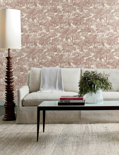 Wildflower Spinney Toile Wallpaper