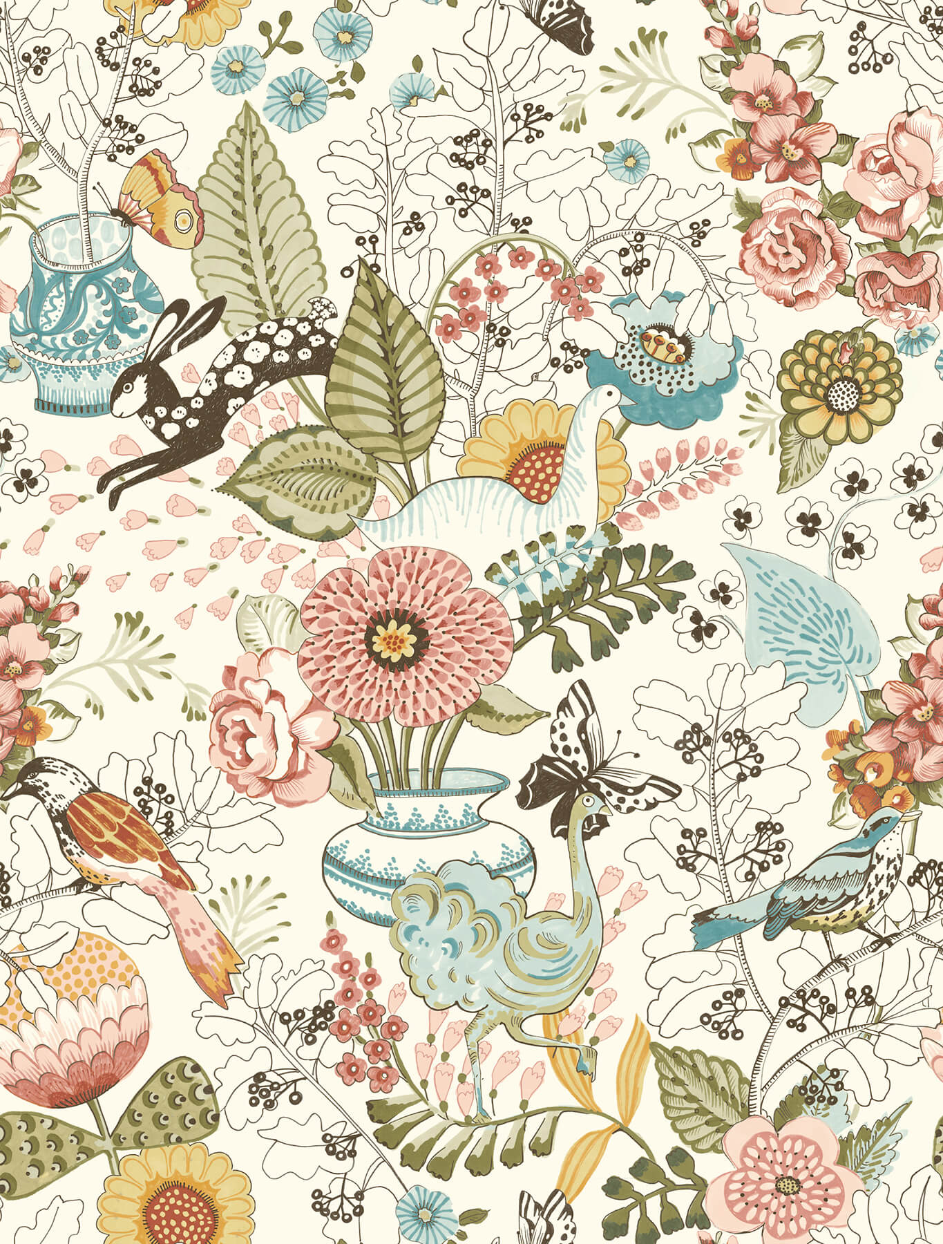 Whimsy Fauna Wallpaper