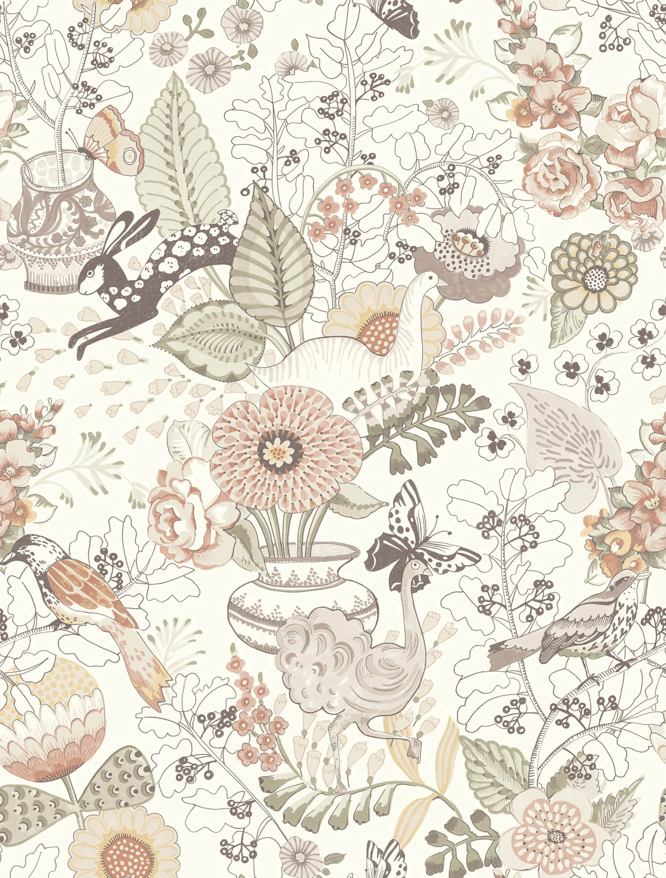 Whimsy Fauna Wallpaper
