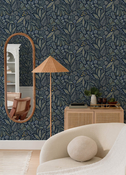 Whimsy Briar Floral Wallpaper