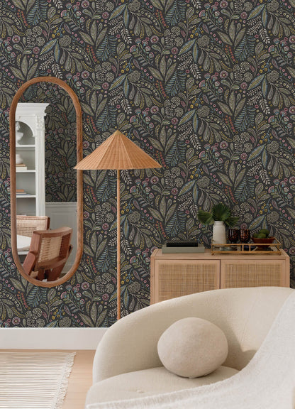 Whimsy Briar Floral Wallpaper