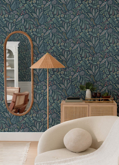 Whimsy Briar Floral Wallpaper