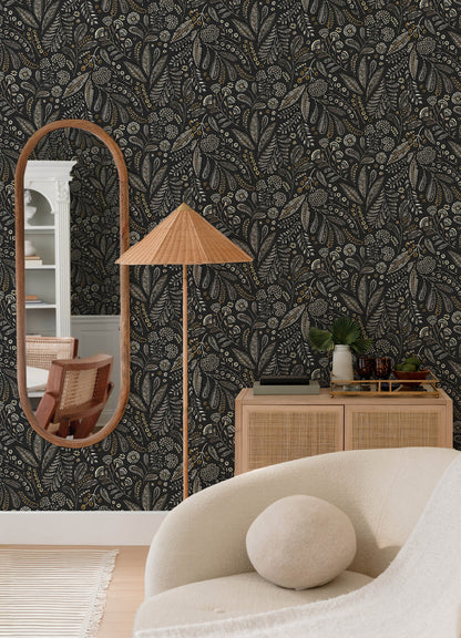 Whimsy Briar Floral Wallpaper