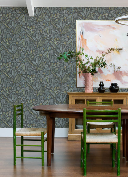 Whimsy Briar Floral Wallpaper