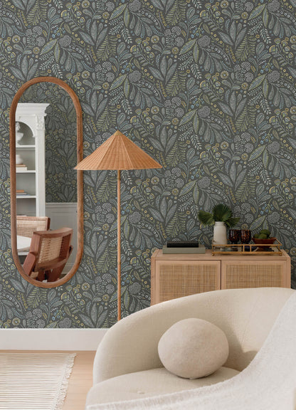 Whimsy Briar Floral Wallpaper