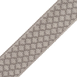 1.75" Le Jardin Silk Border Trim by Samuel & Sons in Silver