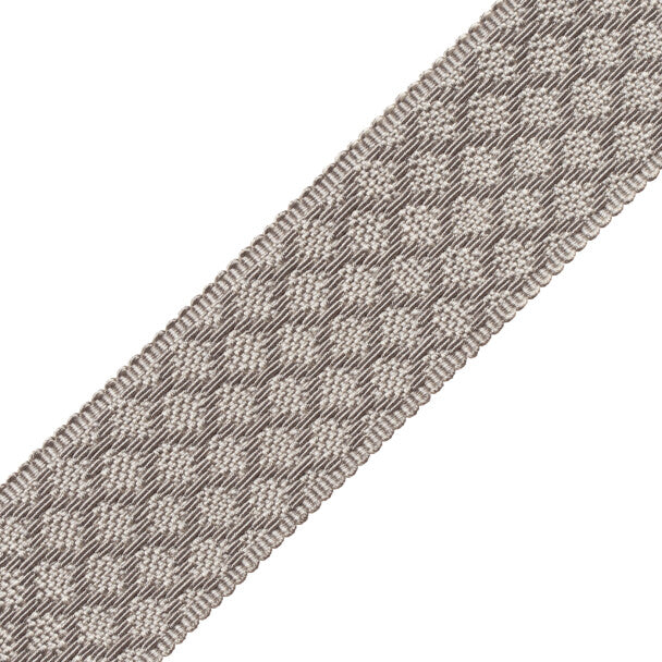 1.75" Le Jardin Silk Border Trim by Samuel & Sons in Silver