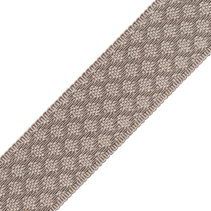 1.75" Le Jardin Silk Border Trim by Samuel & Sons in Steel