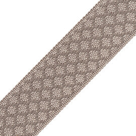 1.75" Le Jardin Silk Border Trim by Samuel & Sons in Steel