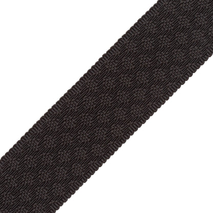 1.75" Le Jardin Silk Border Trim by Samuel & Sons in Black