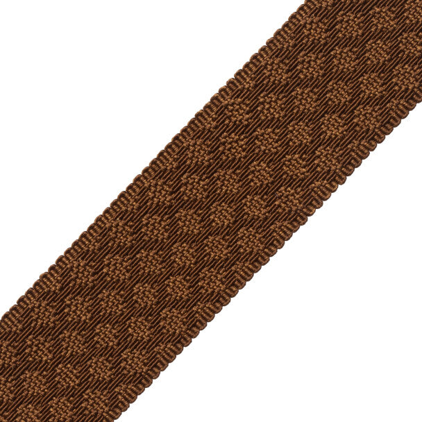 1.75" Le Jardin Silk Border Trim by Samuel & Sons in Chestnut