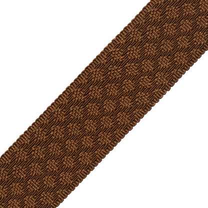 1.75" Le Jardin Silk Border Trim by Samuel & Sons in Chestnut