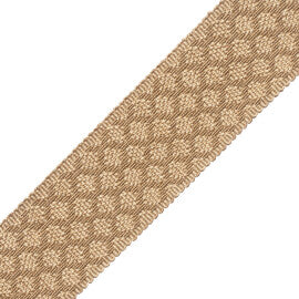 1.75" Le Jardin Silk Border Trim by Samuel & Sons in Toast