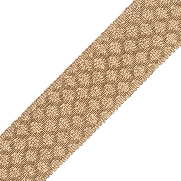 1.75" Le Jardin Silk Border Trim by Samuel & Sons in Toast
