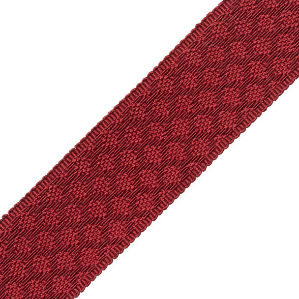 1.75" Le Jardin Silk Border Trim by Samuel & Sons in Burgundy
