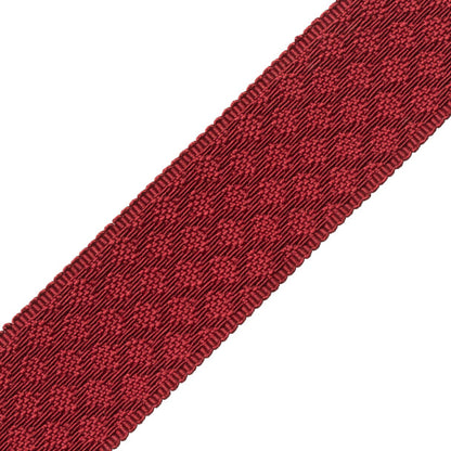 1.75" Le Jardin Silk Border Trim by Samuel & Sons in Burgundy