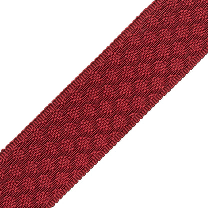1.75" Le Jardin Silk Border Trim by Samuel & Sons in Burgundy