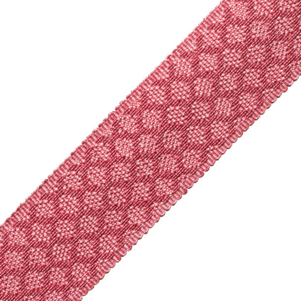 1.75" Le Jardin Silk Border Trim by Samuel & Sons in Flamingo