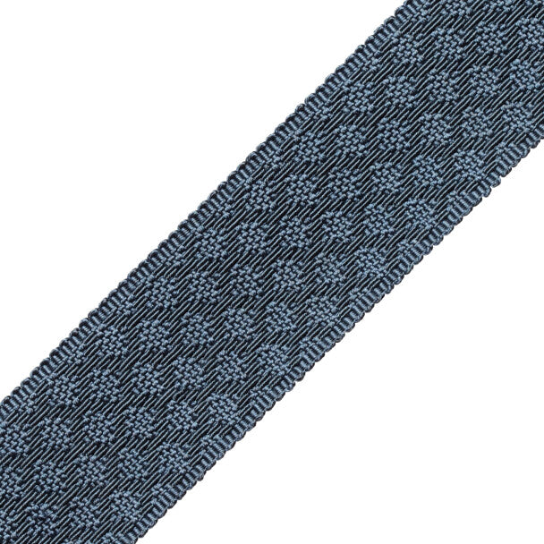 1.75" Le Jardin Silk Border Trim by Samuel & Sons in Slate Blue