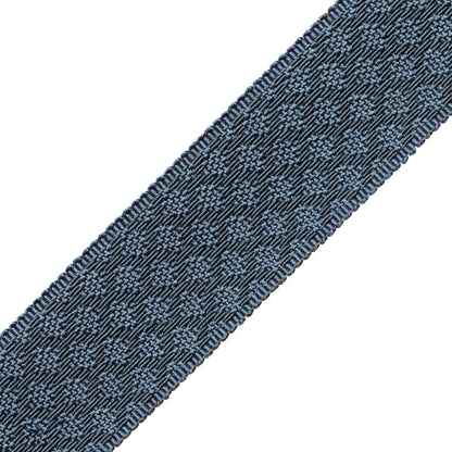 1.75" Le Jardin Silk Border Trim by Samuel & Sons in Slate Blue
