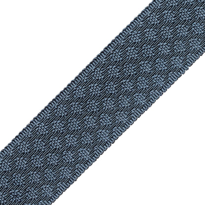 1.75" Le Jardin Silk Border Trim by Samuel & Sons in Slate Blue