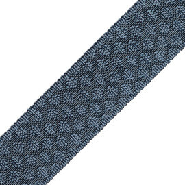 1.75" Le Jardin Silk Border Trim by Samuel & Sons in Slate Blue