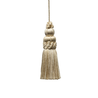 3" Le Jardin Silk Key Tassel by Samuel & Sons in Ivory
