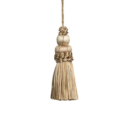 3" Le Jardin Silk Key Tassel by Samuel & Sons in Oatmeal
