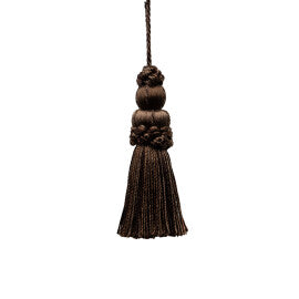3" Le Jardin Silk Key Tassel by Samuel & Sons in Espresso